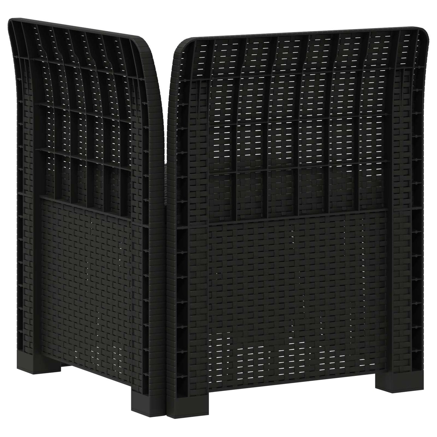 Divano da Giardino a 1 Posto Aspetto Rattan PP Antracite | homemem39