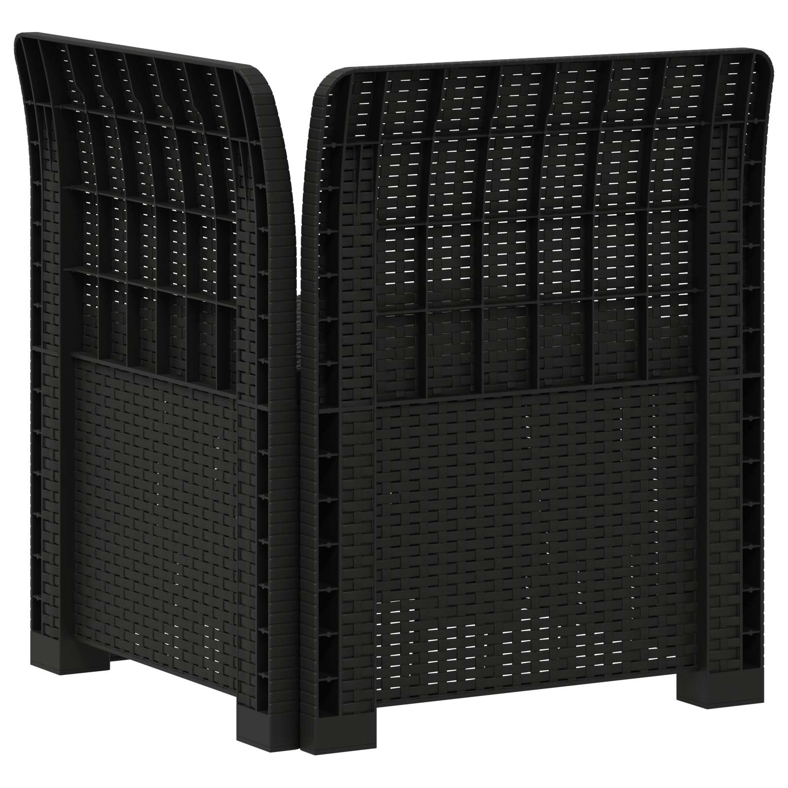 Divano da Giardino a 1 Posto Aspetto Rattan PP Antracite | homemem39