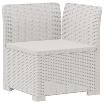 Divano da Giardino a 1 Posto Aspetto Rattan PP Bianco | homemem39