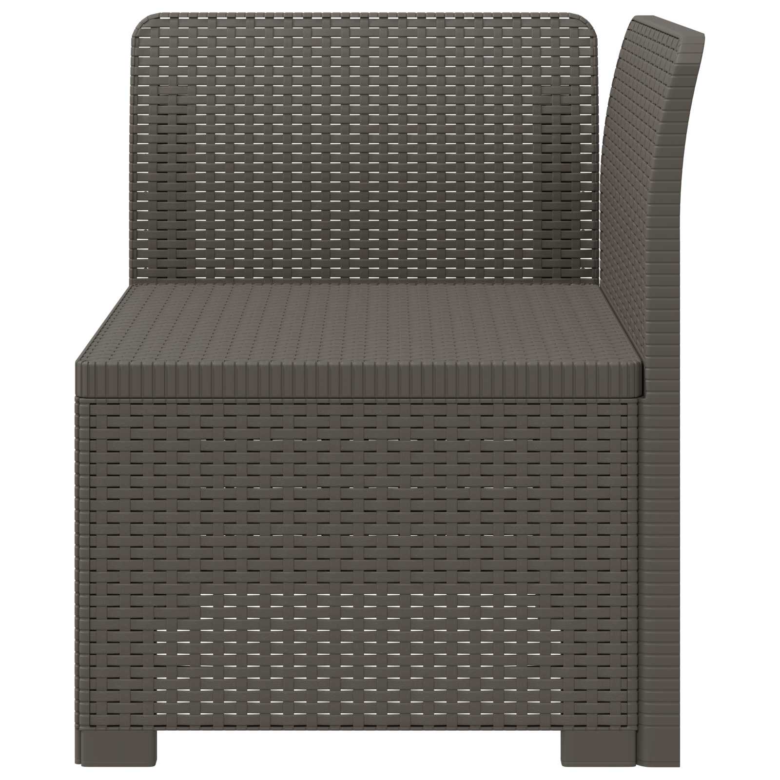 Divano da Giardino a 1 Posto Aspetto Rattan PP Grigio Chiaro | homemem39