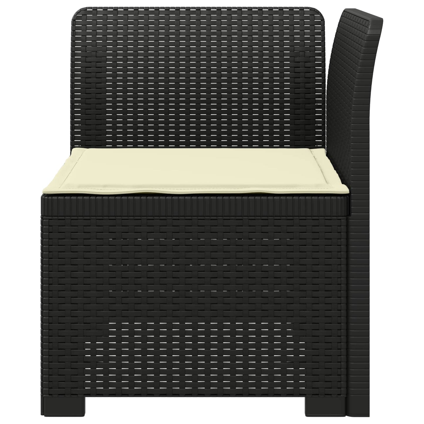 Divano da Giardino a 1 Posto con Cuscino Aspetto Rattan PP | homemem39