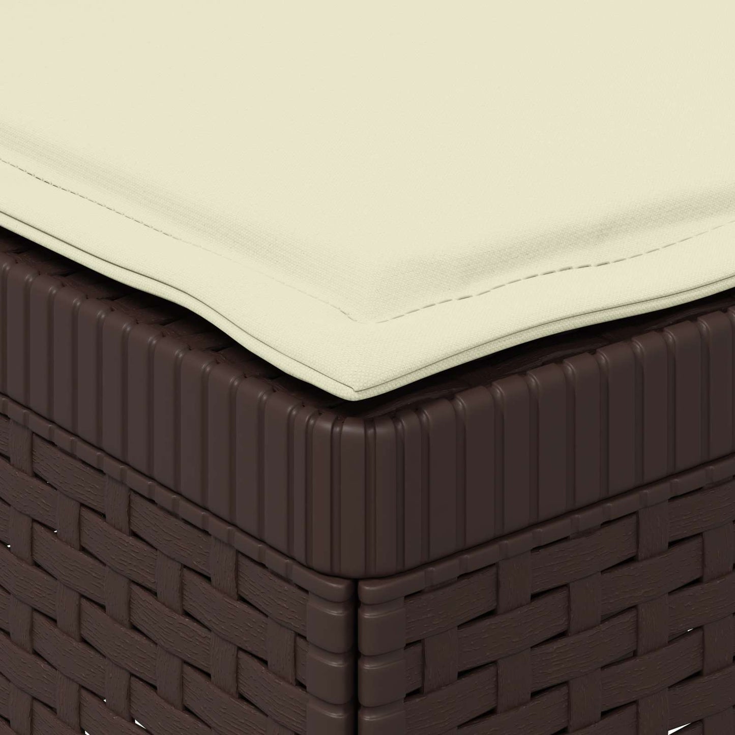 Divano da Giardino a 1 Posto con Cuscino Aspetto Rattan PP | homemem39