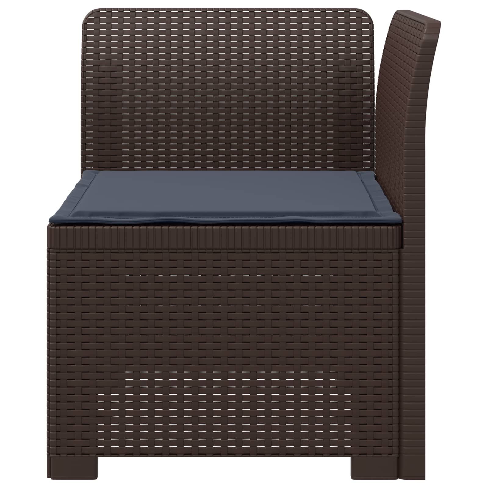 Divano da Giardino a 1 Posto con Cuscino Aspetto Rattan PP | homemem39