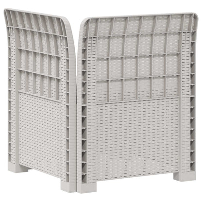 Divano da Giardino a 1 Posto con Cuscino Aspetto Rattan PP | homemem39