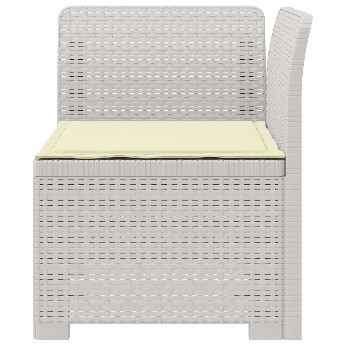 Divano da Giardino a 1 Posto con Cuscino Aspetto Rattan PP | homemem39