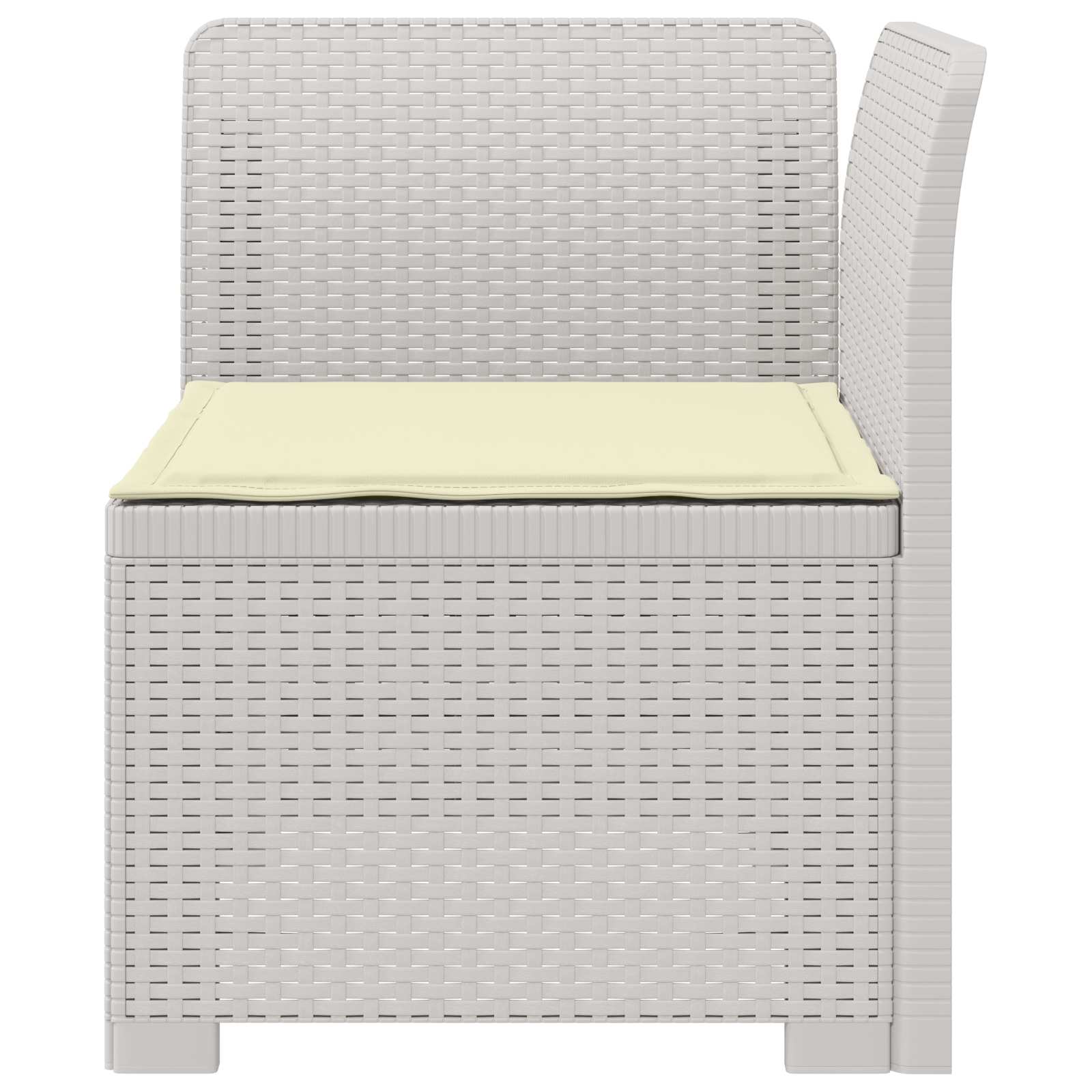 Divano da Giardino a 1 Posto con Cuscino Aspetto Rattan PP | homemem39