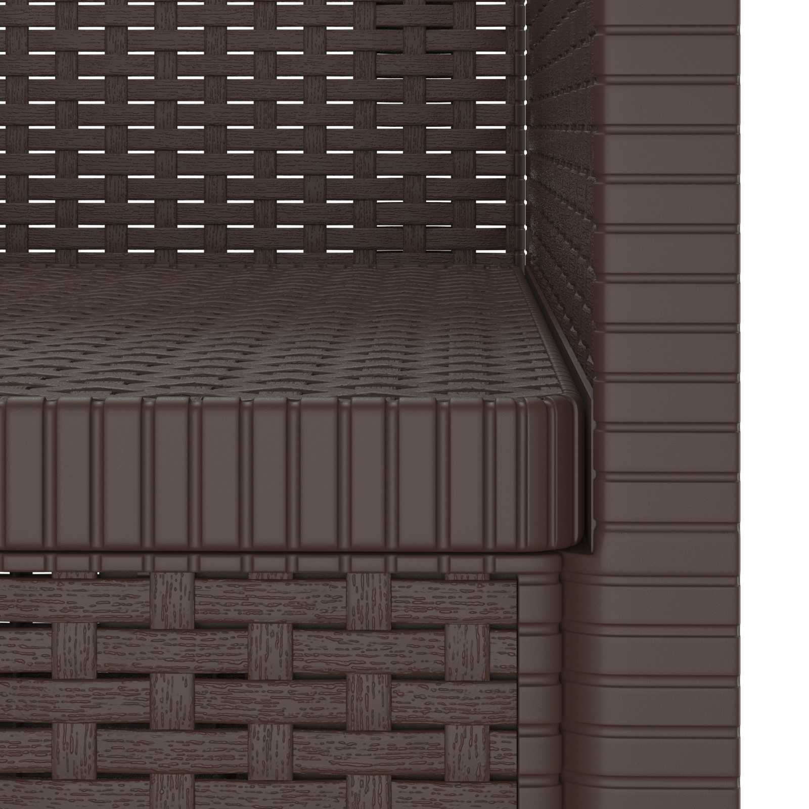 Poltrona a 1 Posto Aspetto Rattan PP Marrone | homemem39