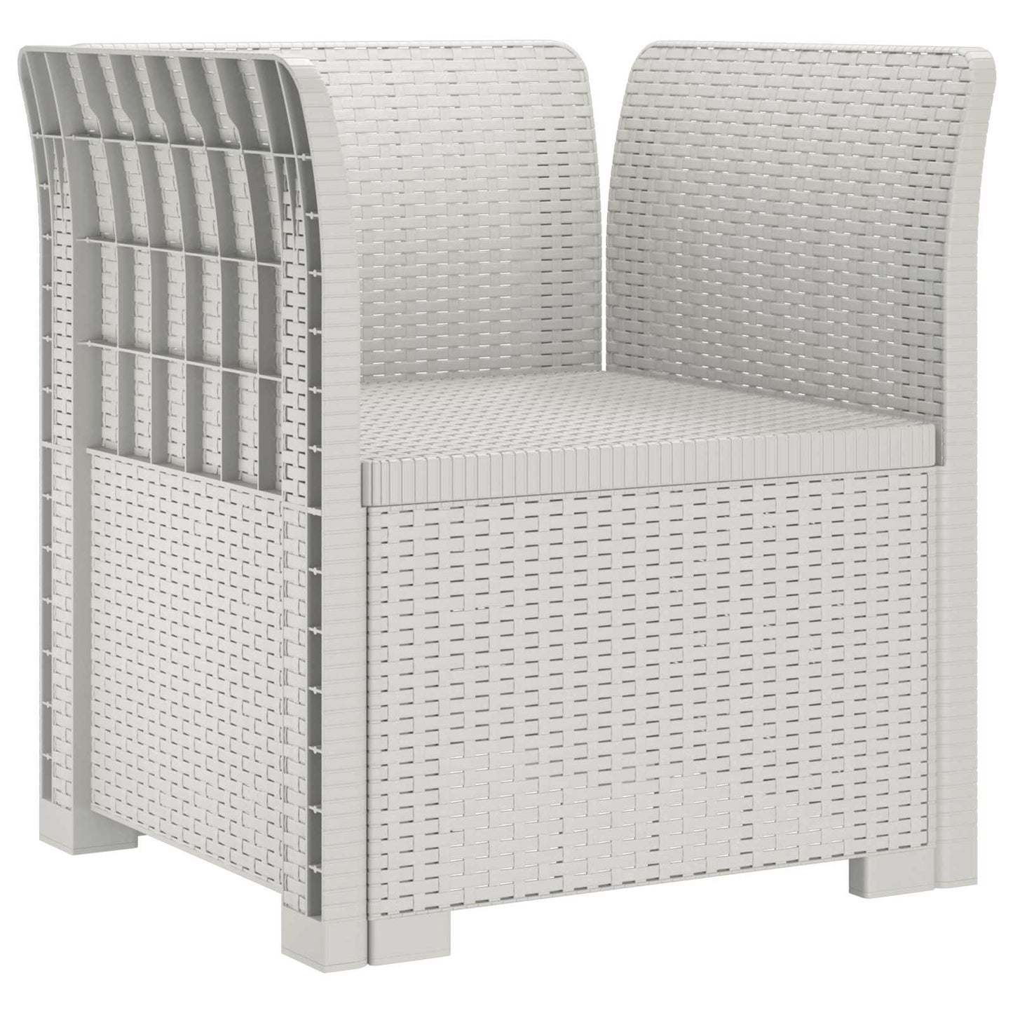 Poltrona a 1 Posto Aspetto Rattan PP Bianco | homemem39