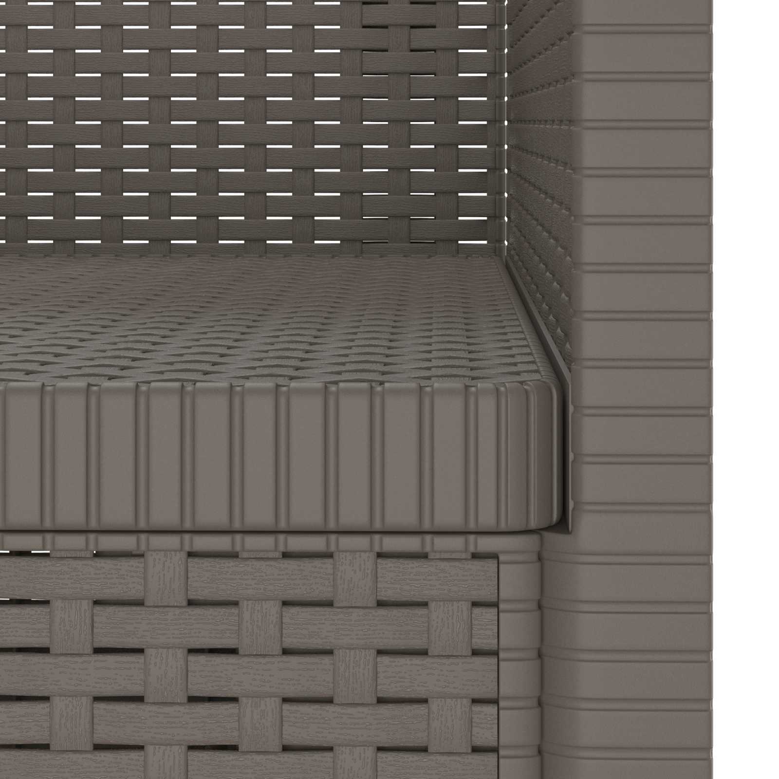 Poltrona a 1 Posto Aspetto Rattan PP Grigio Chiaro | homemem39