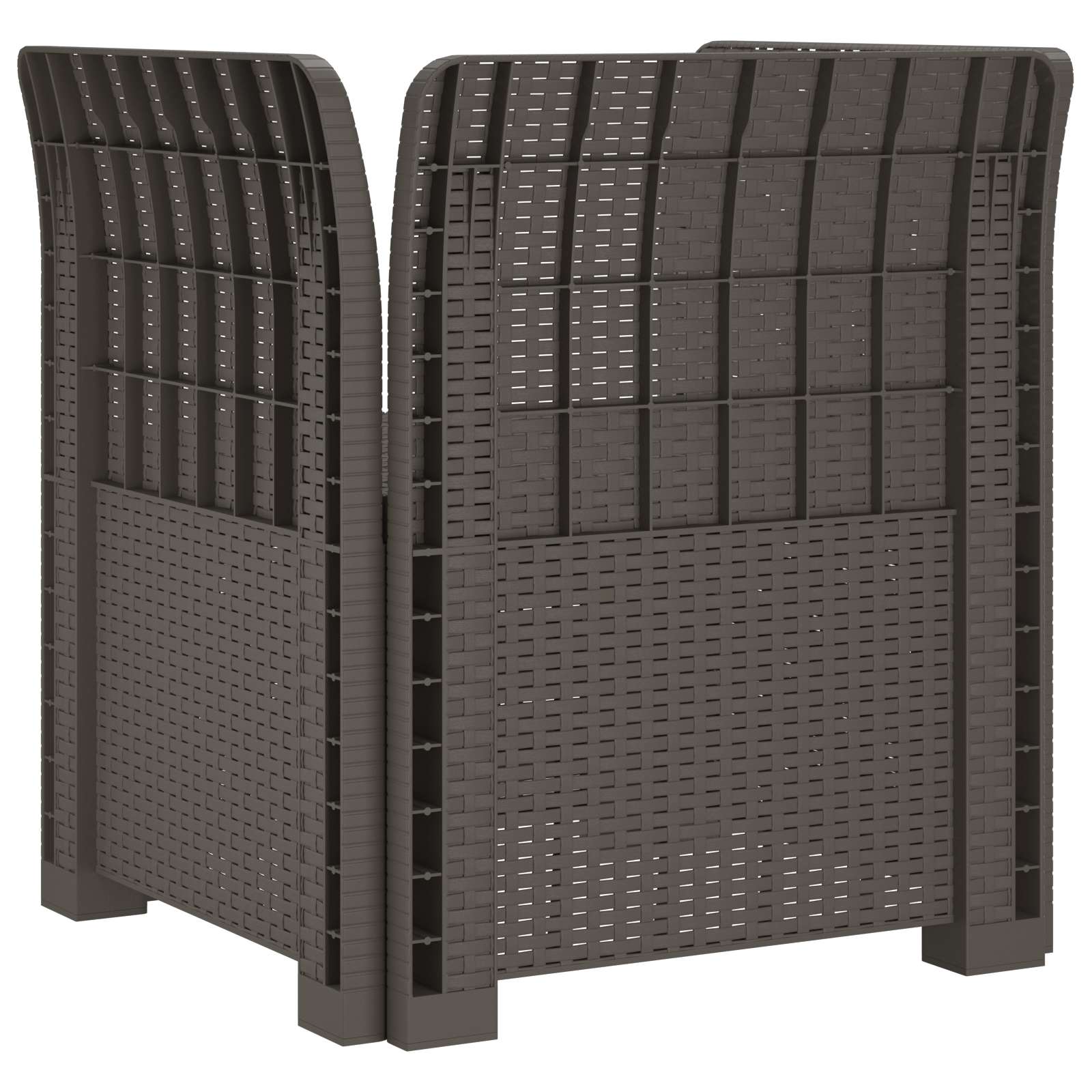 Poltrona a 1 Posto Aspetto Rattan PP Grigio Chiaro | homemem39