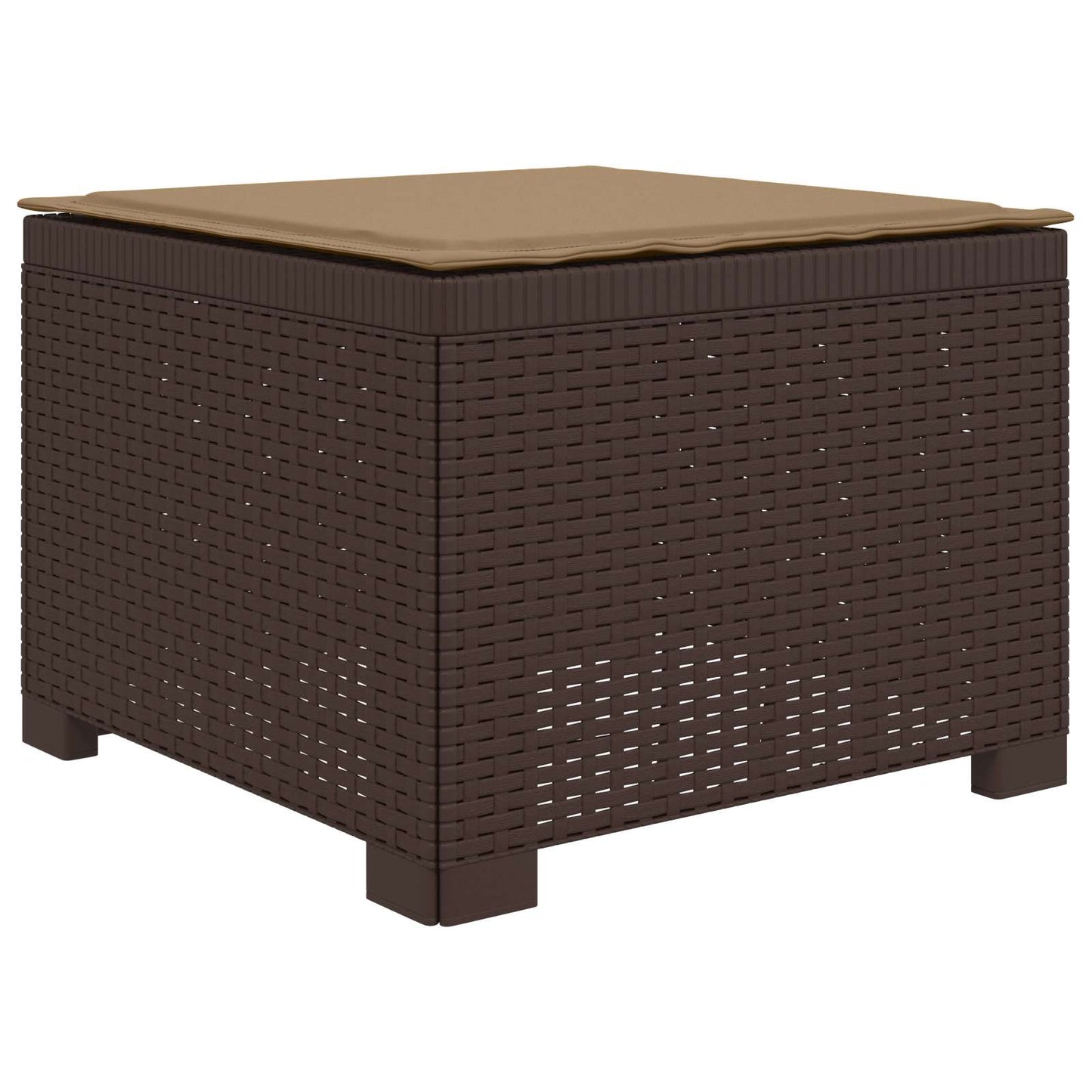 Divano da giardino 3 posti con cuscini in look rattan PP | homemem39