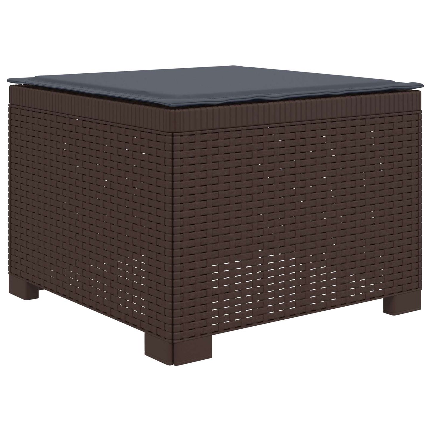 Divano da giardino 3 posti con cuscini in look rattan PP