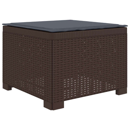 Divano da giardino 3 posti con cuscini in look rattan PP