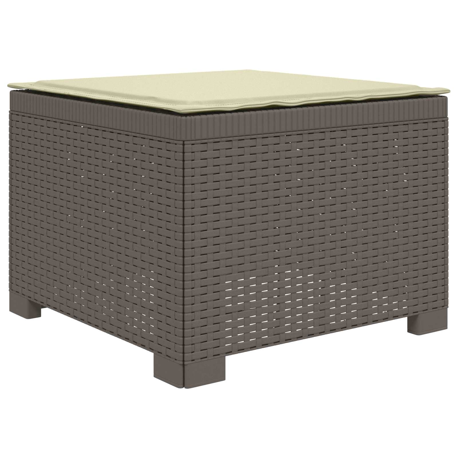 Divano da giardino 3 posti con cuscini in look rattan PP | homemem39