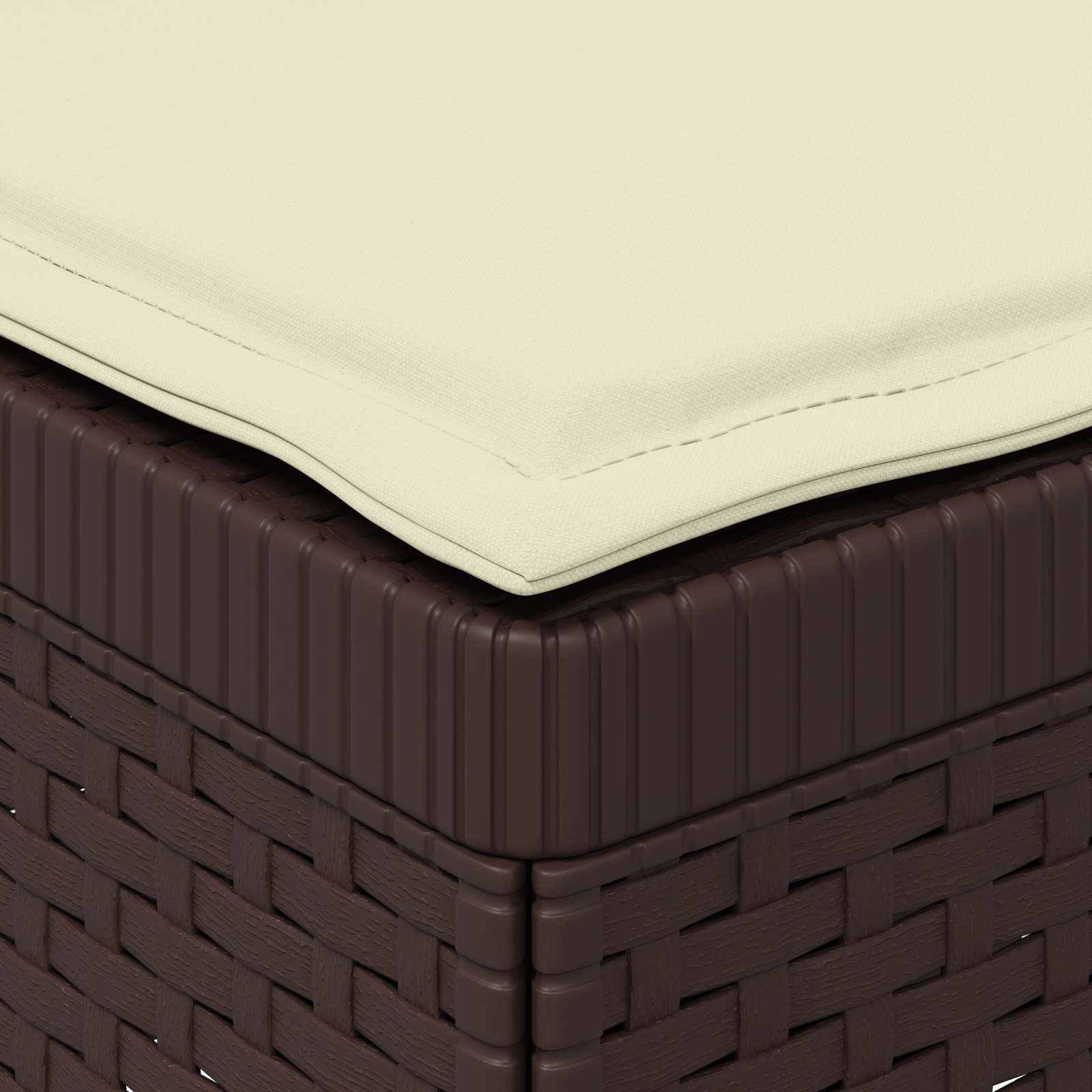 Divano da Giardino a 2 Posti con Cuscini Aspetto Rattan PP | homemem39