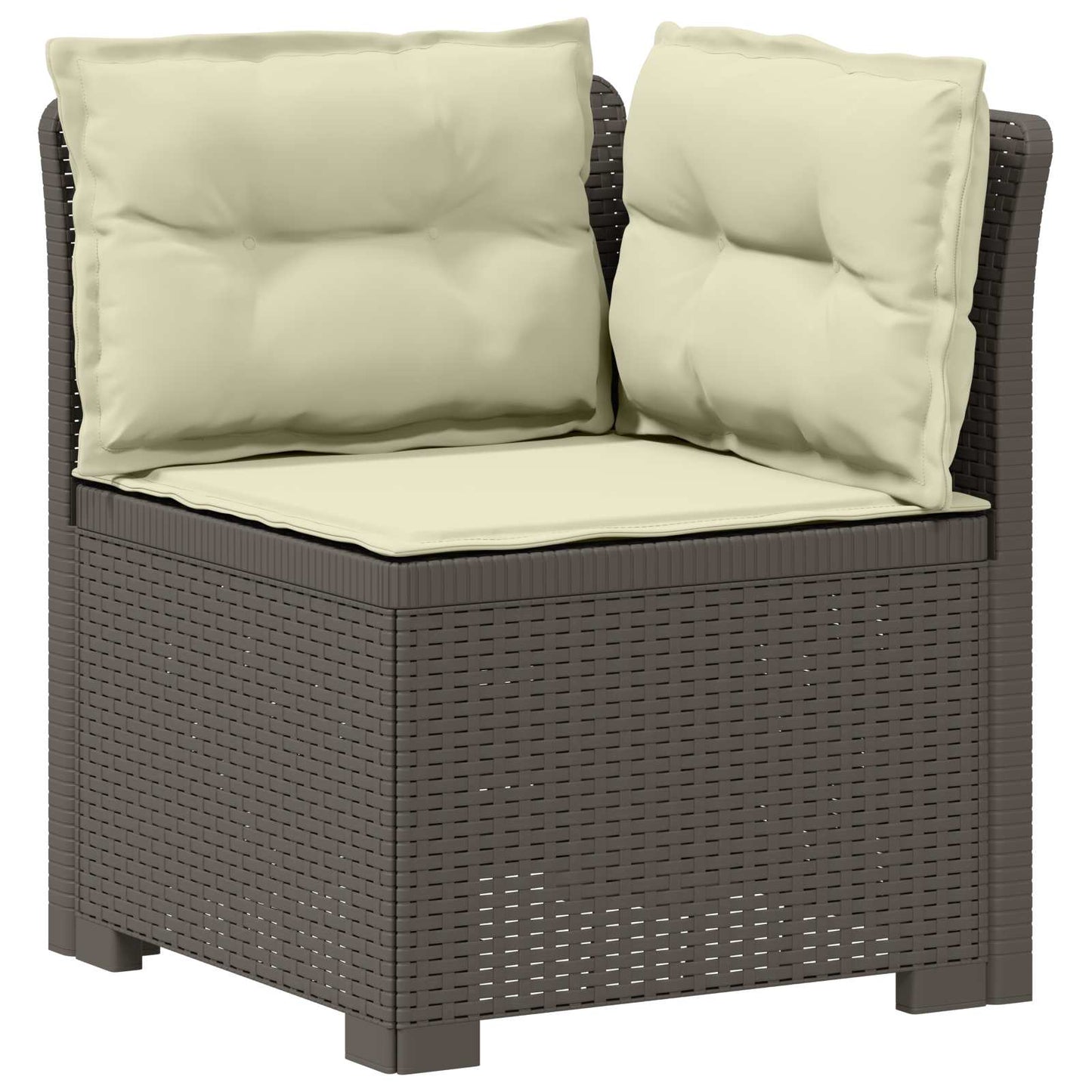 Divano da Giardino a 2 Posti con Cuscini Aspetto Rattan PP | homemem39