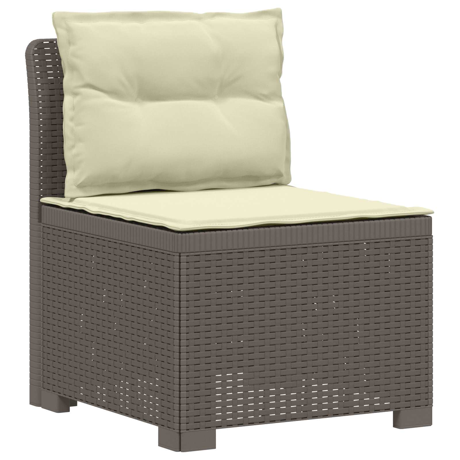 Divano da Giardino a 2 Posti con Cuscini Aspetto Rattan PP | homemem39