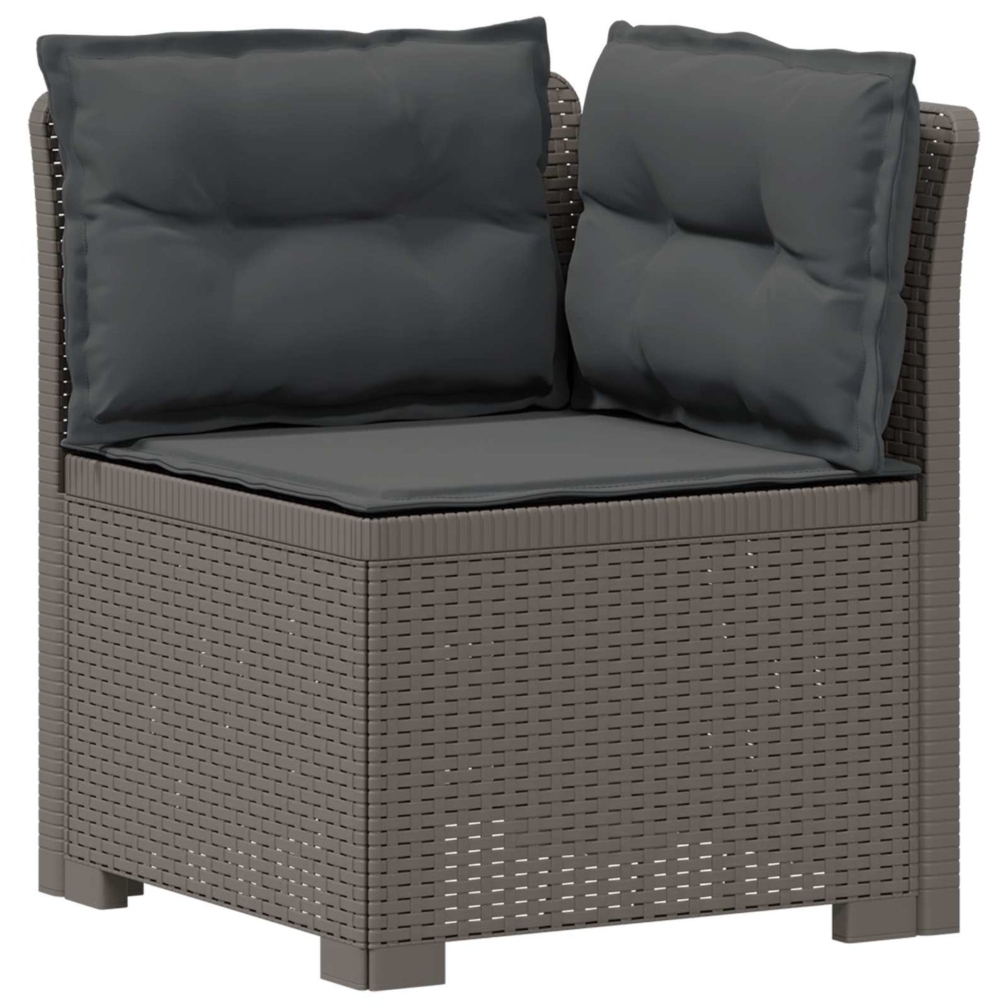 Divano da Giardino a 2 Posti con Cuscini Aspetto Rattan PP | homemem39