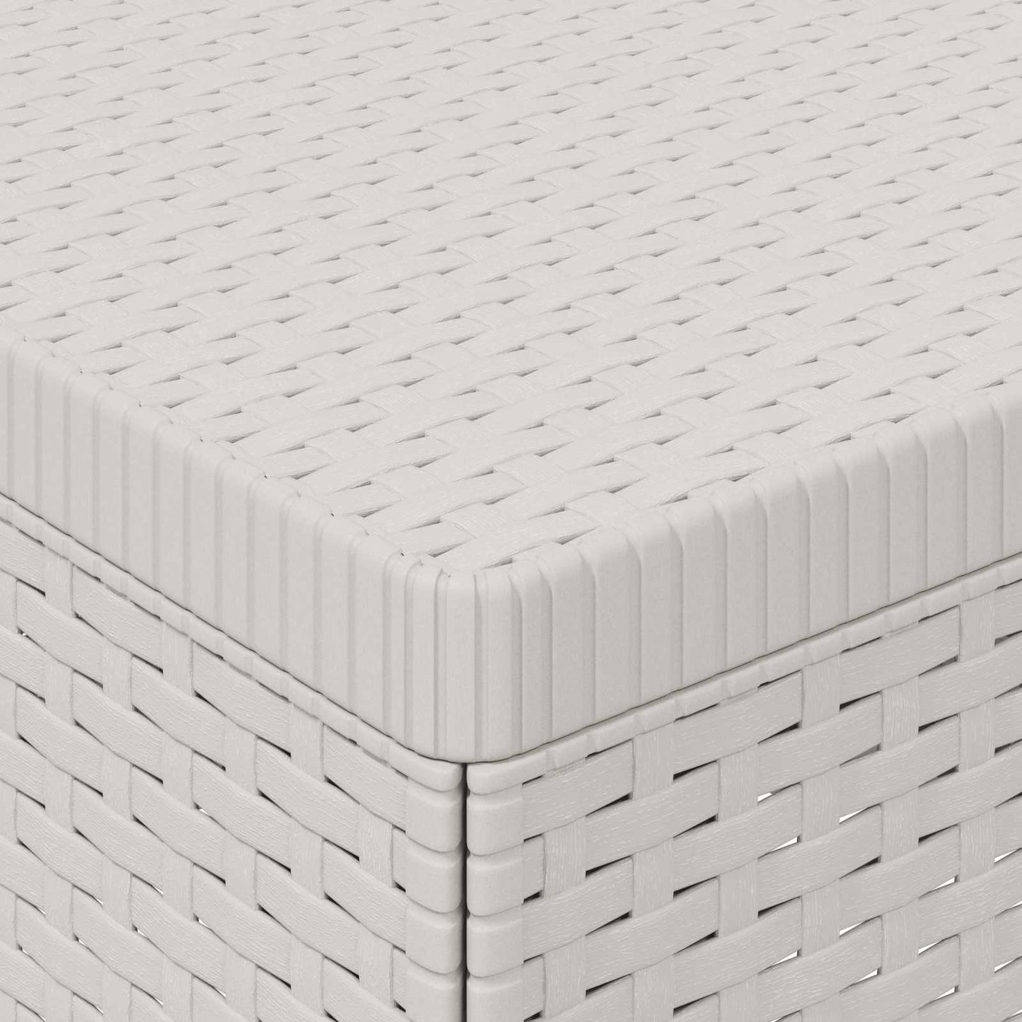 Divano da Giardino a 3 Posti in Aspetto Rattan PP Bianco
