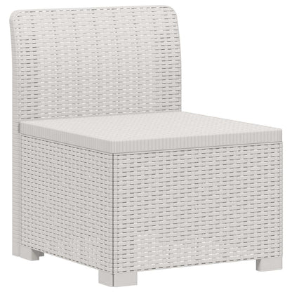 Divano da Giardino a 3 Posti in Aspetto Rattan PP Bianco