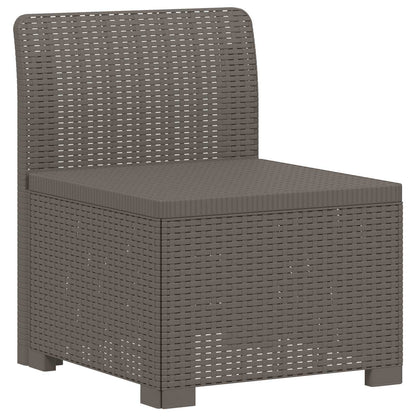 Divano da Giardino a 3 Posti in Aspetto Rattan PP Grigio Chiaro
