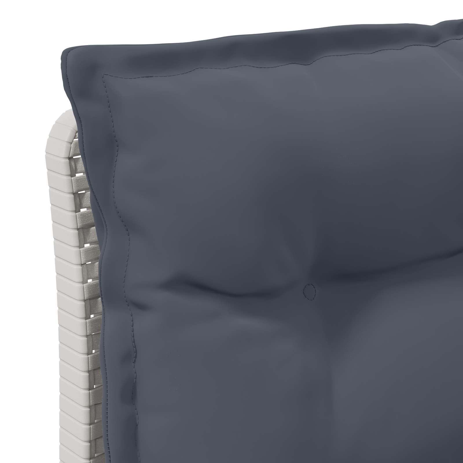 Divano da giardino 3 posti con cuscini in look rattan PP Bianco | homemem39