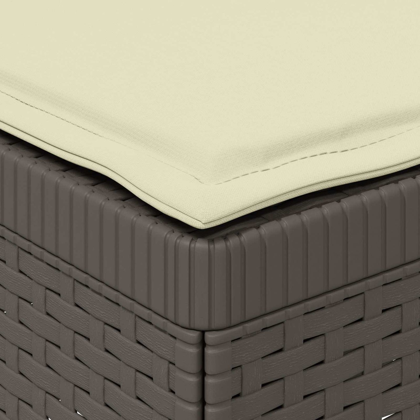 Divano da giardino 3 posti con cuscini in look rattan PP | homemem39