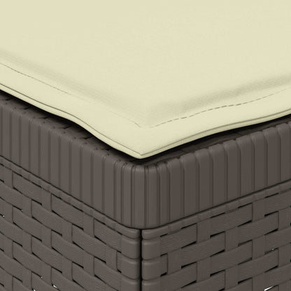 Divano da giardino 3 posti con cuscini in look rattan PP | homemem39