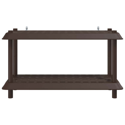 Unità di scaffalatura 2 livelli 100 x 40 x 55,5 cm PP Marrone | homemem39