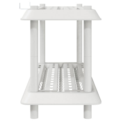 Unità di scaffalatura 2 livelli 100 x 40 x 55,5 cm PP Bianco | homemem39