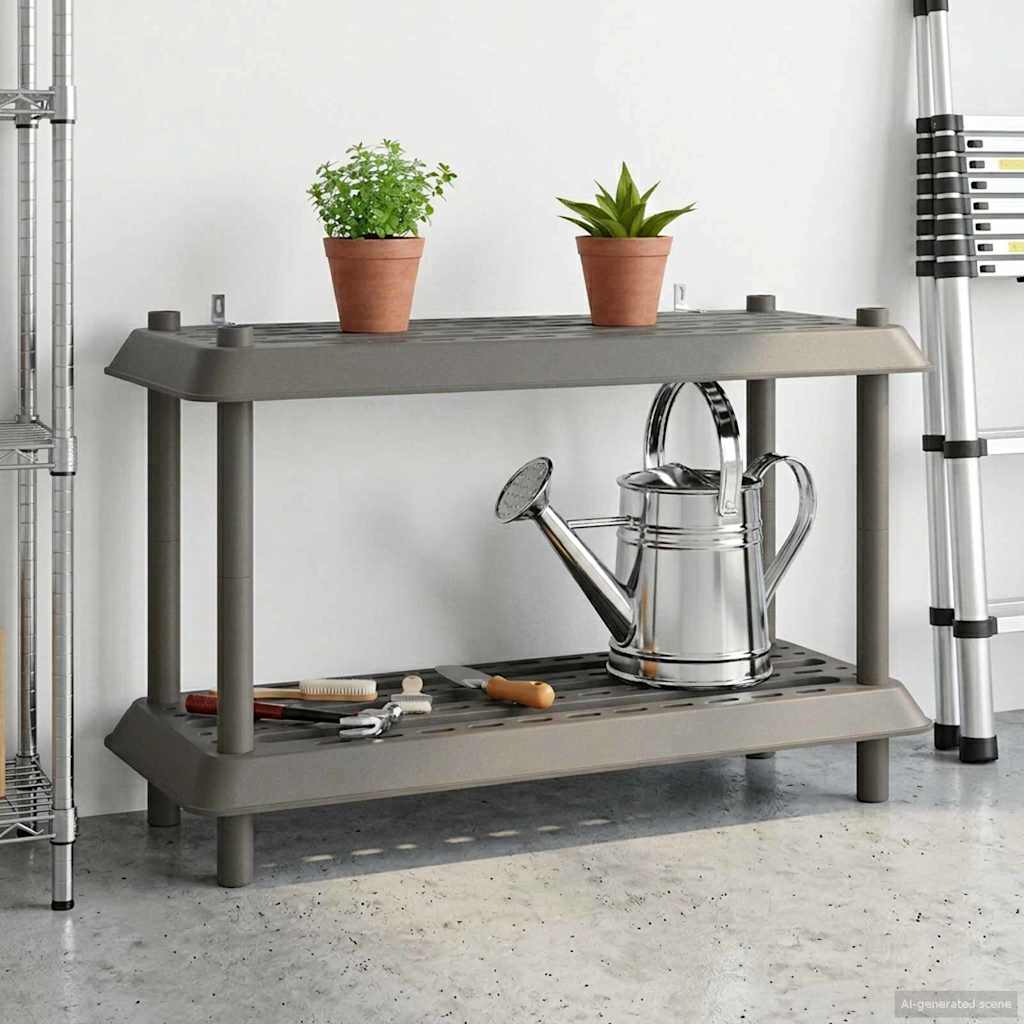 Unità di scaffalatura 2 livelli 100 x 40 x 55,5 cm PP | homemem39