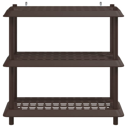 Unità di scaffalatura 3 livelli 100 x 40 x 96 cm PP Marrone | homemem39