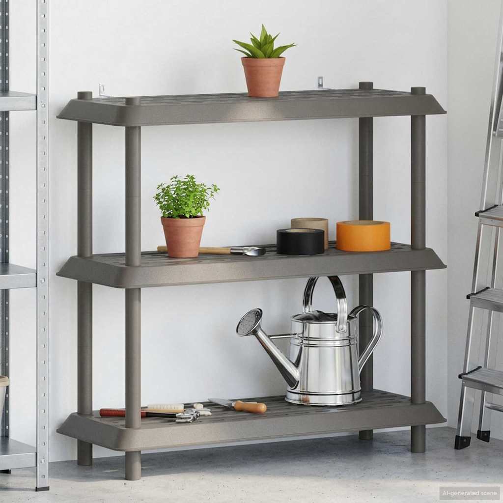 Unità di scaffalatura 3 livelli 100 x 40 x 96 cm PP | homemem39