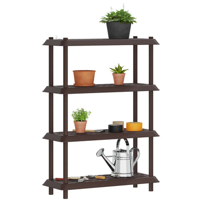 Unità di scaffalatura 4 livelli 100 x 40 x 136,5 cm PP Marrone | homemem39