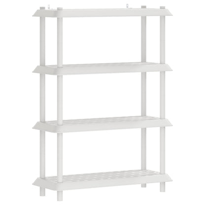Unità di scaffalatura 4 livelli 100 x 40 x 136,5 cm PP Bianco | homemem39
