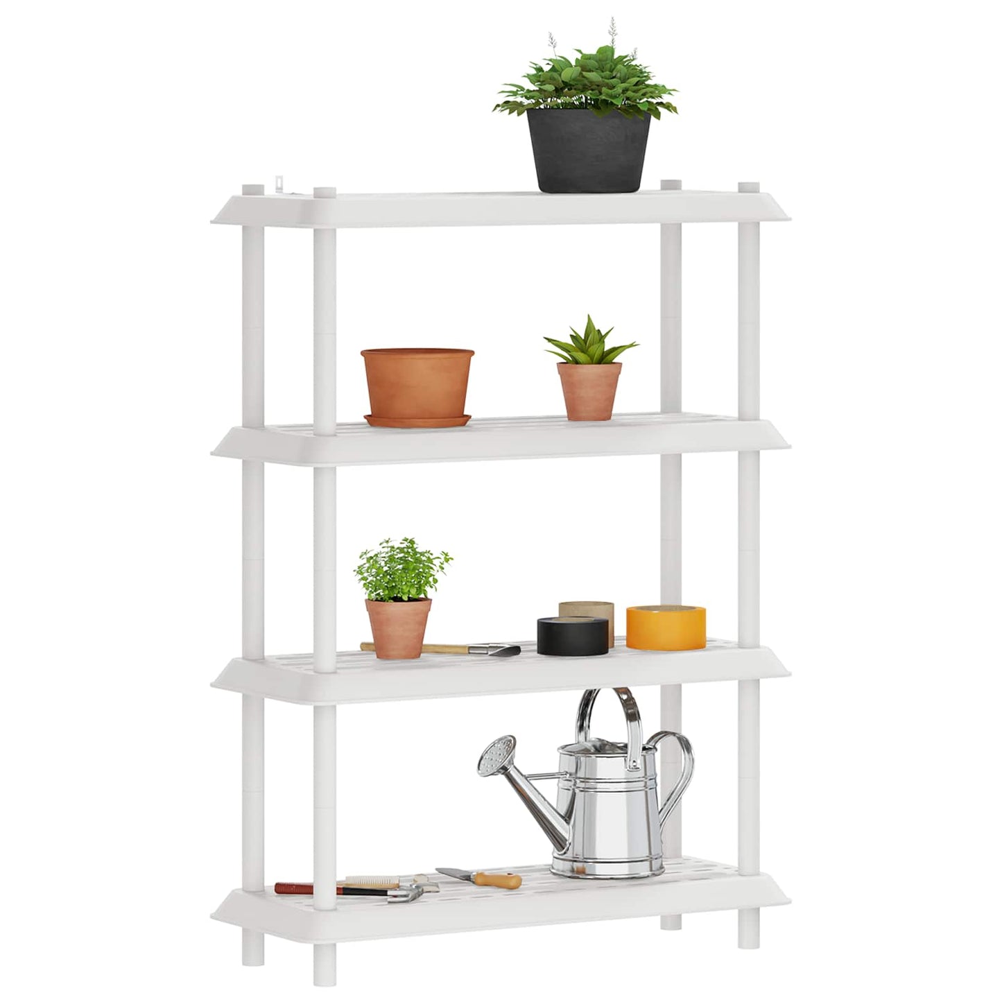Unità di scaffalatura 4 livelli 100 x 40 x 136,5 cm PP Bianco | homemem39