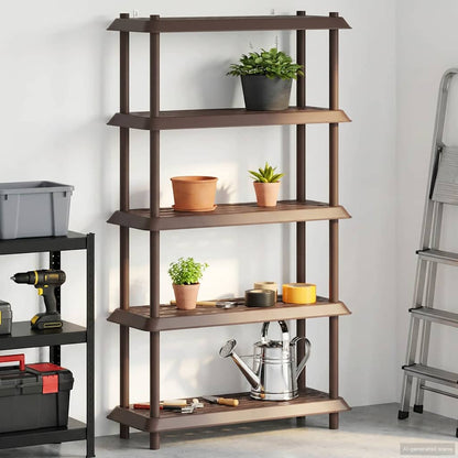 Unità di scaffalatura 5 livelli 100 x 40 x 177 cm PP Marrone | homemem39
