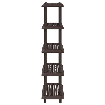Unità di scaffalatura 5 livelli 100 x 40 x 177 cm PP Marrone | homemem39
