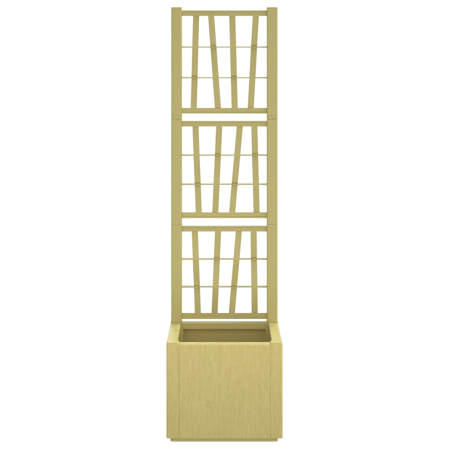 Vaso da Giardino con Trellis Verde 36 x 36 x 140 cm PP | homemem39