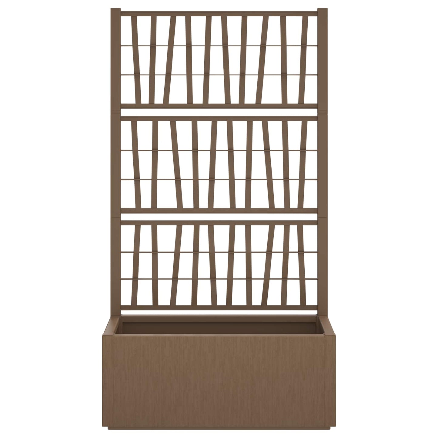 Vaso da Giardino con Trellis Marrone 80 x 36 x 140 cm PP