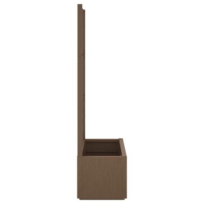 Vaso da Giardino con Trellis Marrone 80 x 36 x 140 cm PP