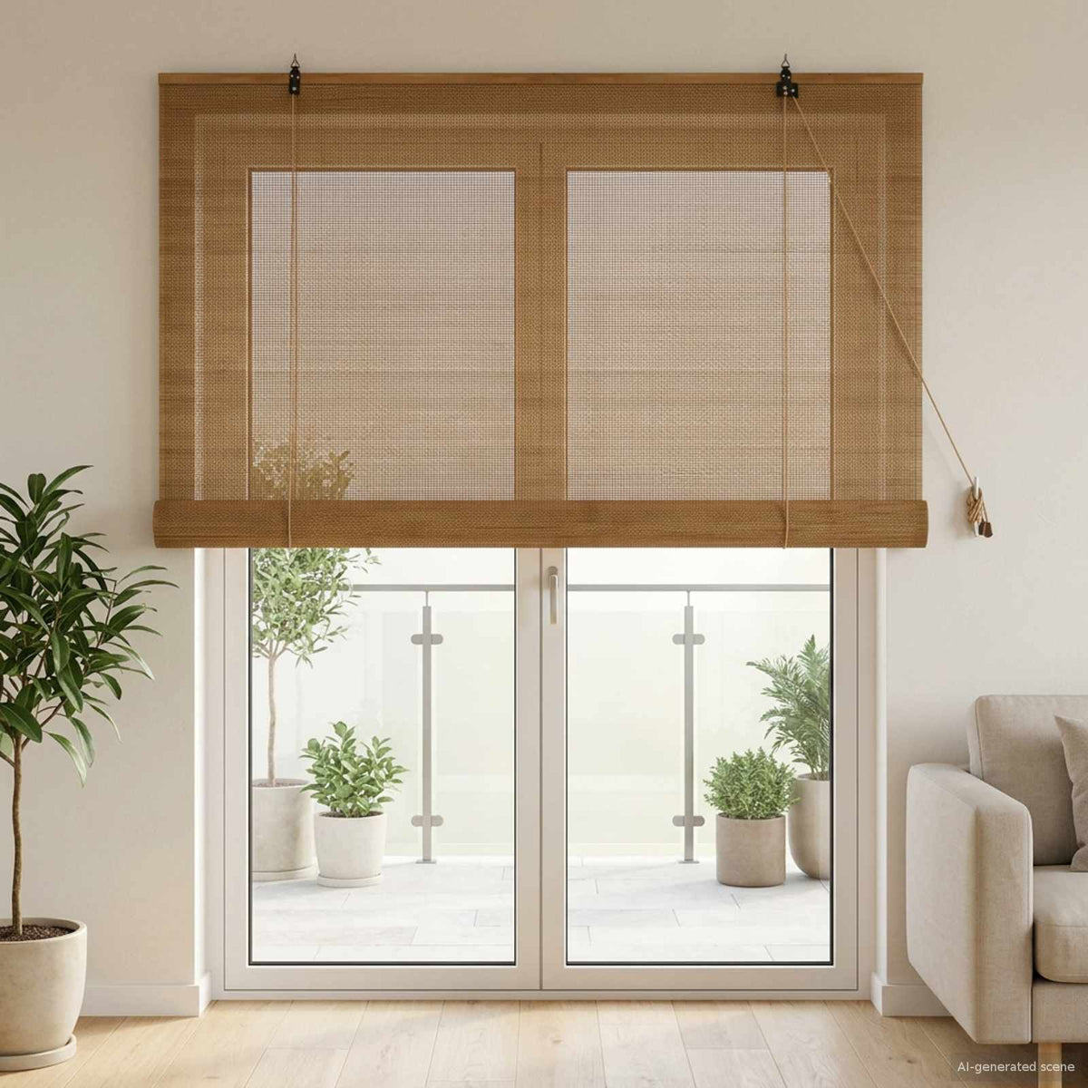 Tenda a rullo Marrone 140 x 220 cm Bambù | homemem39