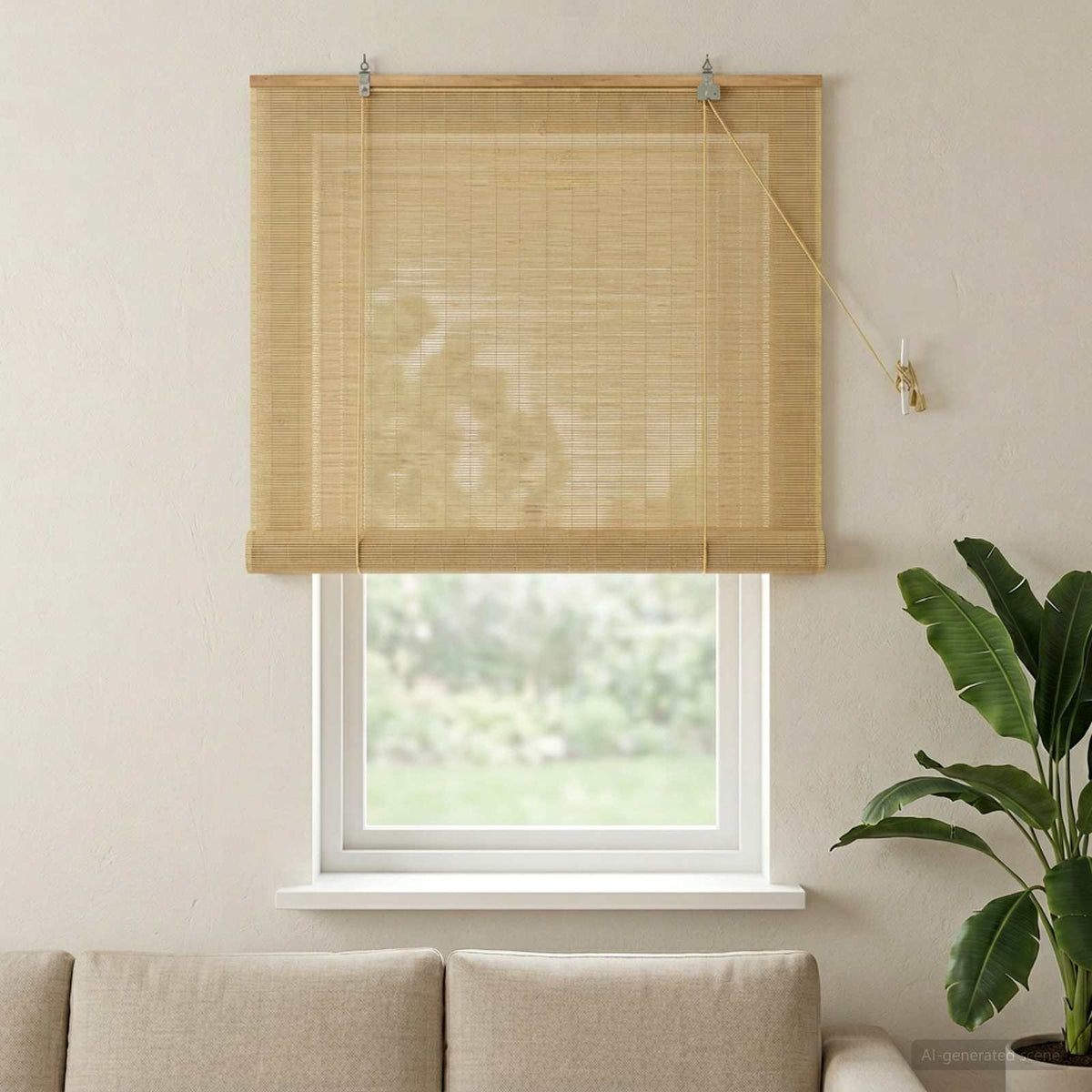 Tenda a rullo Naturale 120 x 160 cm Bambù | homemem39