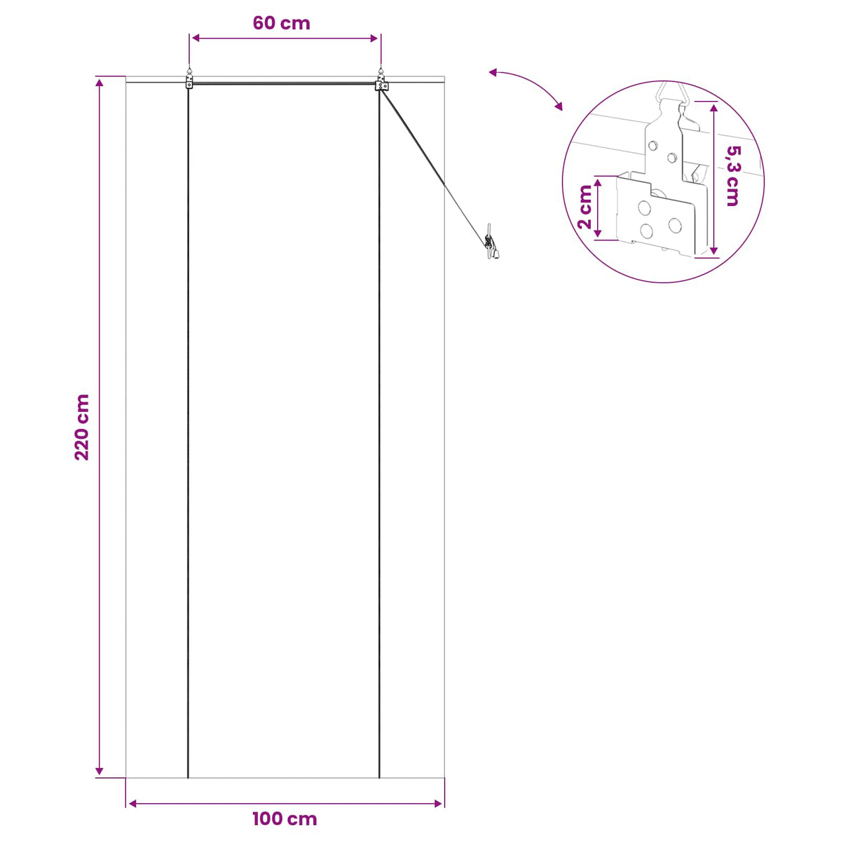 Tenda a rullo Naturale 100 x 220 cm Bambù | homemem39