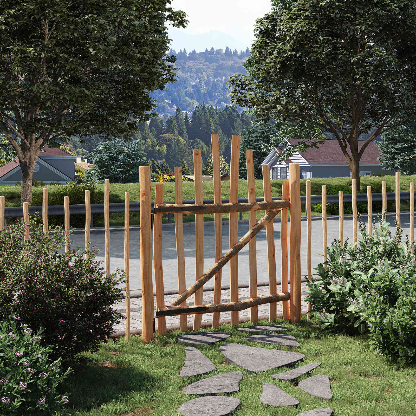 Cancello della recinzione arcuato 100 x 120 cm | homemem39