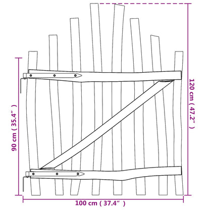 Cancello della recinzione arcuato 100 x 120 cm | homemem39