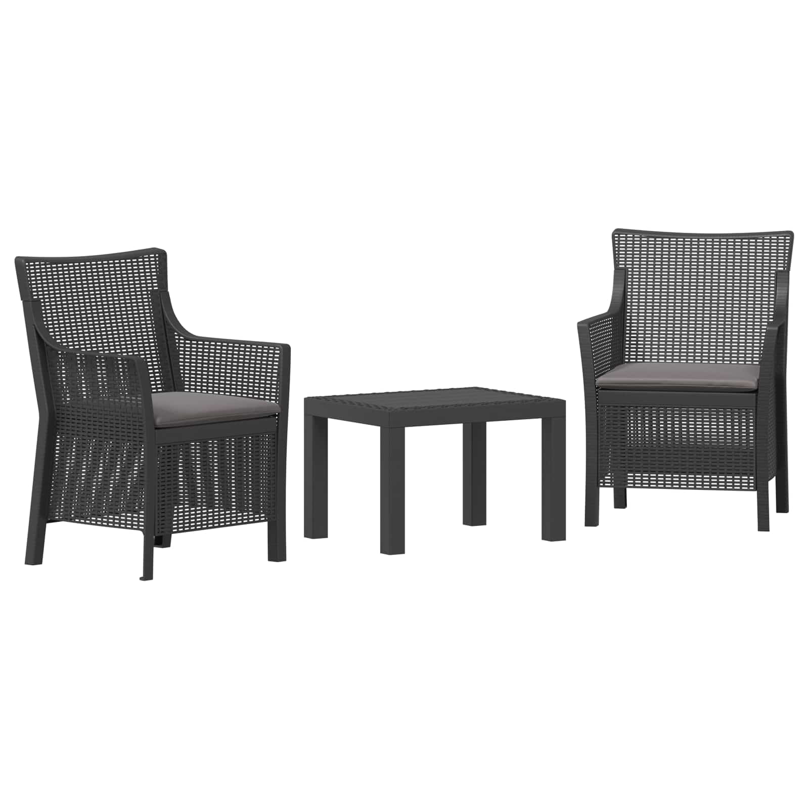 Set di relax con cuscino 3 pcs Antracite PP | homemem39