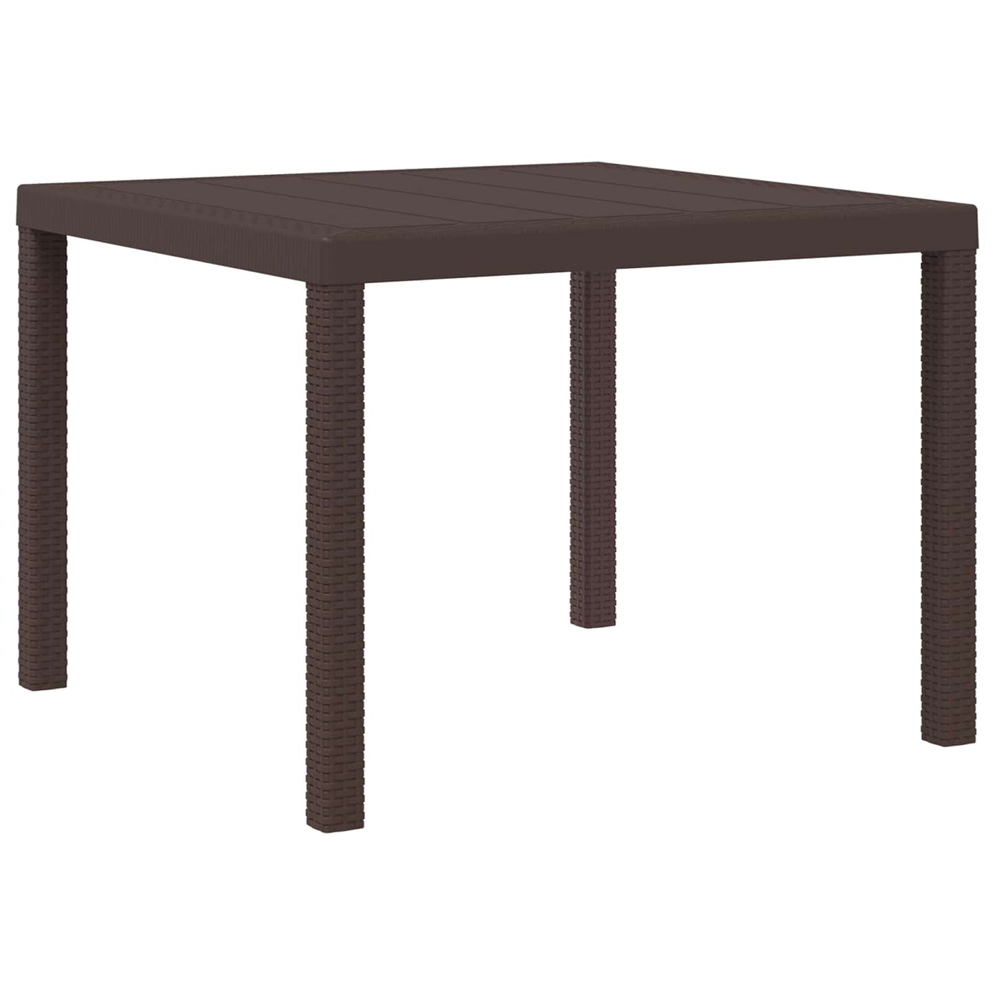 Set da Pranzo per Giardino 3 pcs Marrone e Antracite PP | homemem39