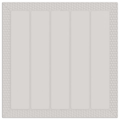 Set da Pranzo per Giardino 3 pz Bianco e Grigio Chiaro PP | homemem39