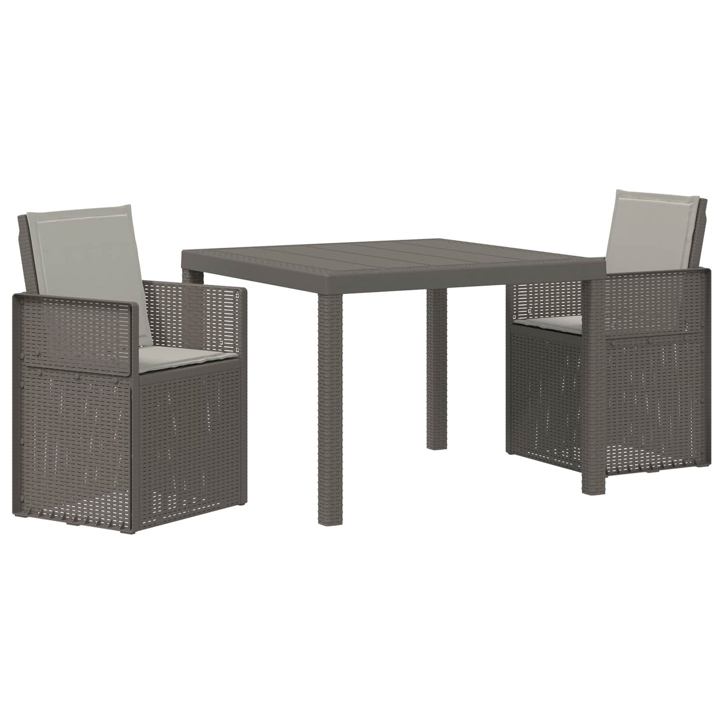 Set da Pranzo per Giardino 3 pz Grigio Chiaro PP | homemem39